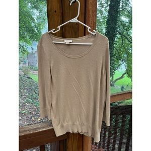 Loft Sweater tan with Gold threading size XL